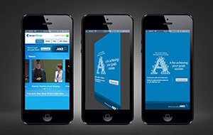 ANZ A-Z mobile 3D flip ad